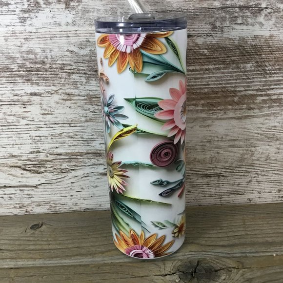 Hold On Let Me Overthink This 20 oz Skinny Tumbler - Picture 3 of 5